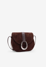 Staud Bella Saddle Suede Crossbody Bag Brown H25F3009UNESPR_Brown_35065846