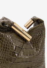 MM6 Maison Margiela Japanese Croc-Embossed Leather Top Handle Bag Olive SB6WD0042P8650T7415_Olive Drab_30005318