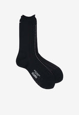 ANTIPAST Logo Embossed Socks Black AM791_BLACK
