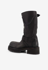 Balenciaga Venom Buckled Mid-Calf Boots Black 833585WCAL11080_BLACKSILVER_39546660