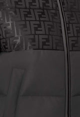 Fendi FF Jacquard Paneled Down Jacket Black FAN225AT91F0GME_Black_35307706