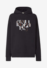 Fendi Fendi Roma 1925 Hooded Sweatshirt Black FS9755AVFAF0GME_Black_35307708