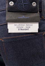 Stone Island Logo Patch Straight-Leg Jeans Blue K2S15J100008S0J13VJ200_Blue_30009322