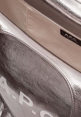 A.P.C. Ninon Metallic Tote Bag Silver PUABZM61565RAP_Argentfonce_38331509