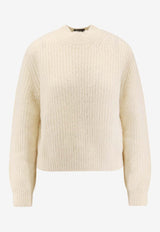 A.P.C. Emilia Alpaca Knit Loose Sweater Off-white WPABEF23449AAC_Blancasse_38331748