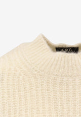 A.P.C. Emilia Alpaca Knit Loose Sweater Off-white WPABEF23449AAC_Blancasse_38331748