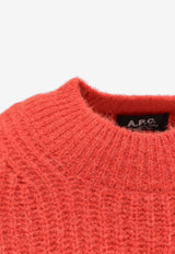 A.P.C. Emilia Alpaca Knit Loose Sweater Red WPABEF23449GAA_Rouge_38331724