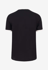 Dolce & Gabbana Flocked Logo Print T-shirt Black G8PV1TG7PGCN0000_Black_29842444