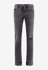 Dolce & Gabbana Logo Plaque Faded Skinny Jeans Black GY07LDG8NL3S9001_VARIANTE ABBINATA_29842837