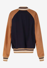 Dsquared2 Varsity Wool and Leather Bomber Multicolor S74AM1613D35260487_Blue_29841877