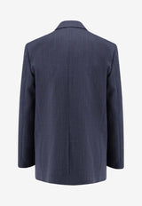PINKO New Guinea Double-Breasted Wool Blazer Blue 105617A2SNG07_Blue_29840799