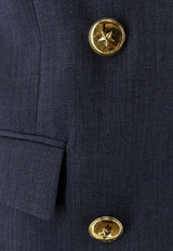 PINKO New Guinea Double-Breasted Wool Blazer Blue 105617A2SNG07_Blue_29840799