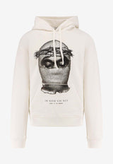 Ih Nom Uh Nit Crowned Mask Printed Hoodie White NUW25248081_OFFWHITE_35066000