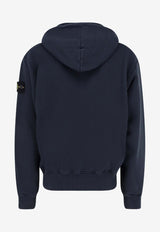 Stone Island Logo Patch Zip-Up Hoodie Blue K2S156100020S0210V0020_Blue_29844836