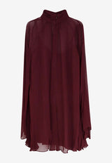 Staud Esther V-neck Mini Dress Bordeaux R25F2240CFSYR_Sirah_35065881