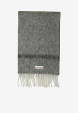 Mohair-Blend Ribbed Scarf