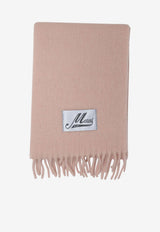 Alpaca-Blend Ribbed Scarf