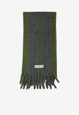 Mohair-Blend Ribbed Scarf