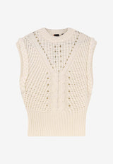 Hugo Boss Knitted Cropped Vest White 50549310118_OPEN WHITE_30893623