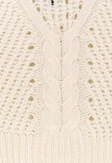 Hugo Boss Knitted Cropped Vest White 50549310118_OPEN WHITE_30893623