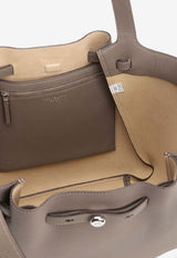Tory Burch Romy Leather Tote Bag Gray 163388251_Wild Mushroom_40009727