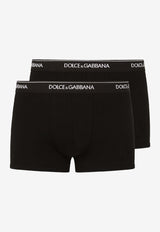 Dolce & Gabbana Logo Embroidered Boxers - Set of 2 Black M9C07JONN95N0000_Black_40005154