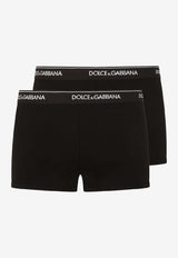 Dolce & Gabbana Logo Embroidered Boxers - Set of 2 Black M9C07JONN95N0000_Black_40005154
