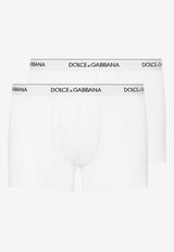 Dolce & Gabbana Logo Embroidered Boxers - Set of 2 White M9C07JONN95W0800_White_40005157