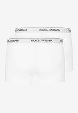 Dolce & Gabbana Logo Embroidered Boxers - Set of 2 White M9C07JONN95W0800_White_40005157