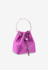 Jimmy Choo Bon Bon Satin Handbag Purple BONBONFUQVIOLETORCHIDSILVER_VIOLETORCHIDSILVER_40005125
