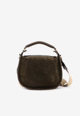 Burberry Messenger B Clip Suede Crossbody Bag Brown 8120778C2906_WEALD_40028371