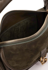 Burberry Messenger B Clip Suede Crossbody Bag Brown 8120778C2906_WEALD_40028371