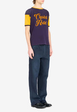 MM6 Maison Margiela Slogan Print T-shirt Purple S50GC0718S23988_384