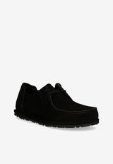 Birkenstock Utti Suede Lace-Up Shoes Black 1028740_BLACK