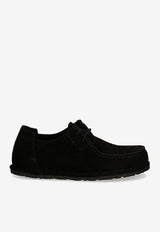Birkenstock Utti Suede Lace-Up Shoes Black 1028740_BLACK