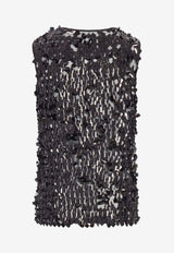Niccolò Pasqualetti Canotta Sequined Top Black NP08T001SDST_B