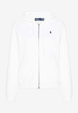 Ralph Lauren Pony Embroidered Zip-Up Sweatshirt White 211943008001
