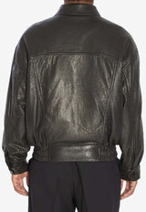 Saint Laurent Leather Flap-Pocket Jacket Black 843656YCNF2_1000