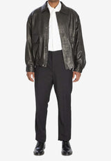 Saint Laurent Leather Flap-Pocket Jacket Black 843656YCNF2_1000