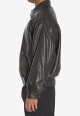 Saint Laurent Leather Flap-Pocket Jacket Black 843656YCNF2_1000