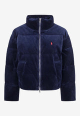 Ralph Lauren Corduroy Quilted Puffer Jacket Navy 211971178003