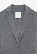 Anine Bing Quinn Single-Breasted Blazer Gray A0110719_GRM5