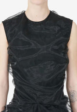 MM6 Maison Margiela Ruffled Mini Dress Black S29DD0049M35537_900