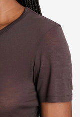 Anine Bing Sylvie Short-Sleeved T-shirt Brown A0811500_BWN34