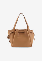 Tory Burch Romy Pebbled Leather Tote Bag Beige 163388227_TIRAMISU_40009726