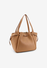 Tory Burch Romy Pebbled Leather Tote Bag Beige 163388227_TIRAMISU_40009726