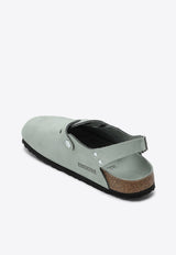 Birkenstock Tokio Buckled Leather Clogs Green 1029429SUE/Q_BIRKE-PS