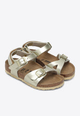 Birkenstock Kids Girls Rio Metallic Sandals Gold 1029540LE/Q_BIRKE-MG