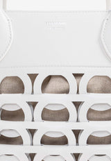 Ferragamo Gancini East/West Tote Bag White 21A229 TT GANCI EW 784695-OPTIC WHITE