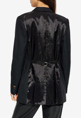 Moschino Single-Breasted Paneled Blazer Black 252E A0515 5538-1555